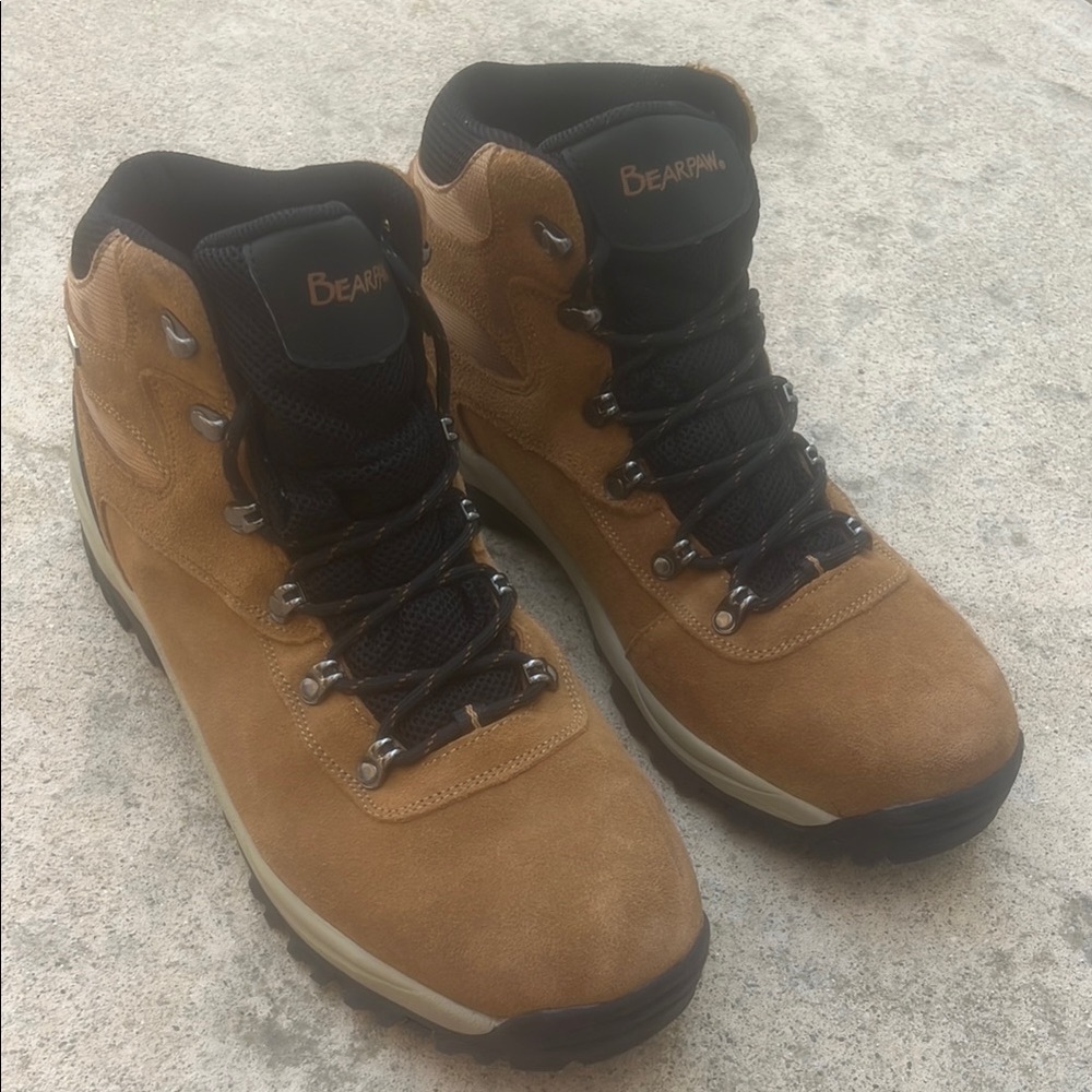 BearPaw Men’s  Switchback Mid Waterproof Brown Hiking Boots Size 12